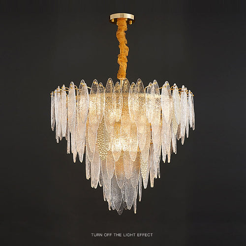 Lustre moderne avec lames en verre luxury Valentina - vue 7 sur 34