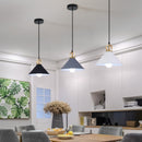 Suspension design LED avec abat-jour en métal nordique Haston