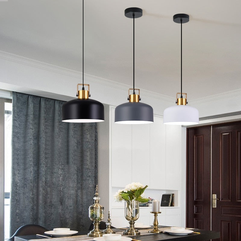 Suspension design LED avec abat-jour en métal nordique Haston - vue 4 sur 22