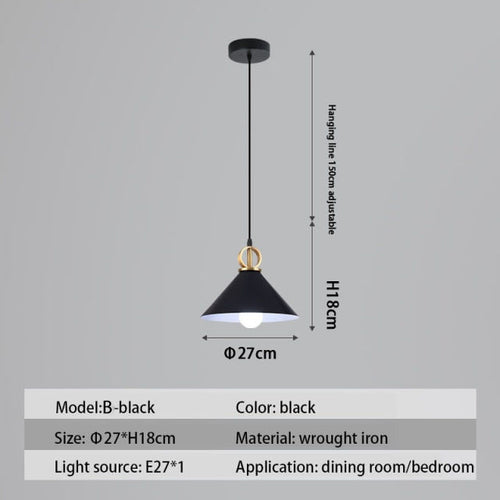 Suspension design LED avec abat-jour en métal nordique Haston - vue 10 sur 22