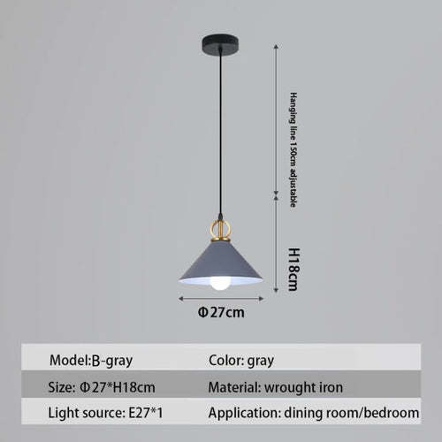 Suspension design LED avec abat-jour en métal nordique Haston - vue 12 sur 22