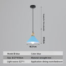 Suspension design LED avec abat-jour en métal nordique Haston