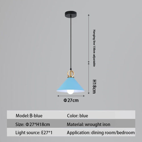 Suspension design LED avec abat-jour en métal nordique Haston - vue 13 sur 22