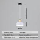Suspension design LED avec abat-jour en métal nordique Haston