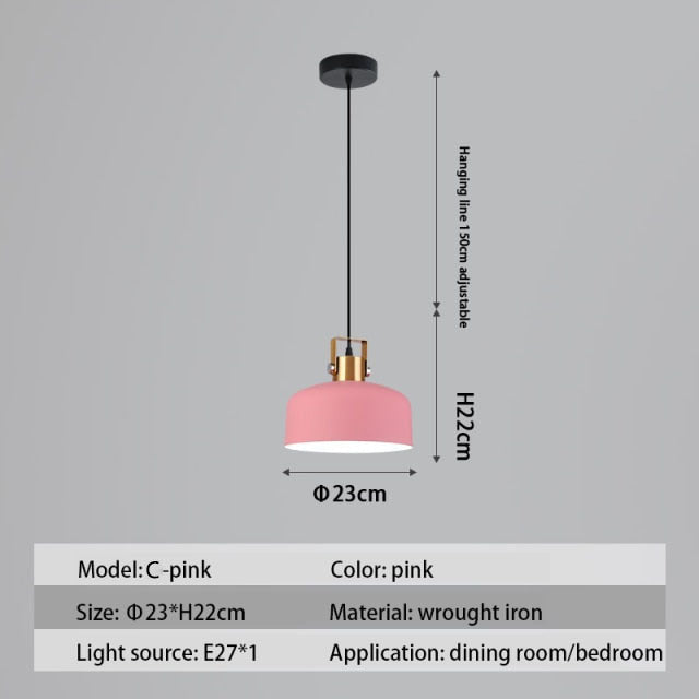 Suspension design LED avec abat-jour en métal nordique Haston - vue 16 sur 22
