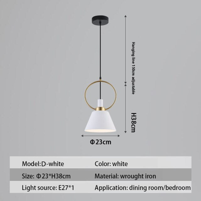 Suspension design LED avec abat-jour en métal nordique Haston - vue 18 sur 22