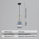 Suspension design LED avec abat-jour en métal nordique Haston