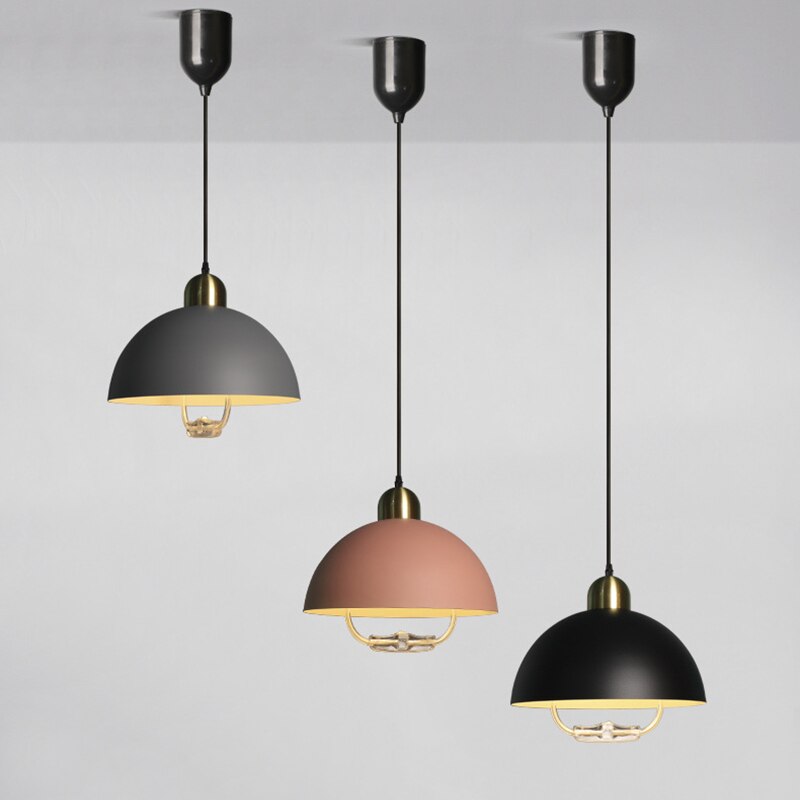 Suspension industrielle avec abat-jour arrondi Lyvia