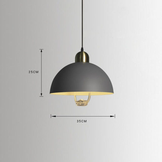 Suspension industrielle avec abat-jour arrondi Lyvia