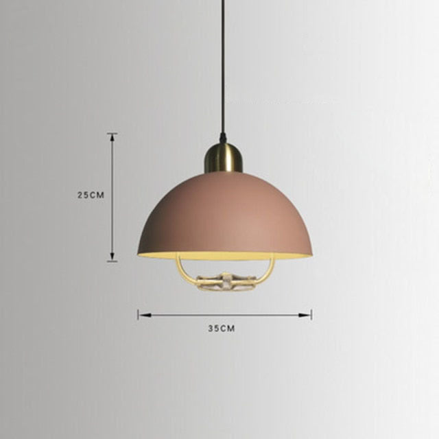Suspension industrielle avec abat-jour arrondi Lyvia