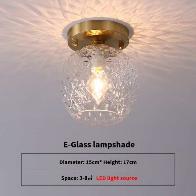 Plafonnier moderne avec abat-jour en verre luxury Diara - vue 9 sur 12