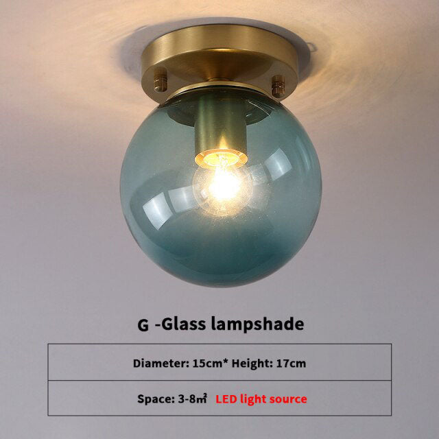 Plafonnier moderne avec abat-jour en verre luxury Diara - vue 11 sur 12