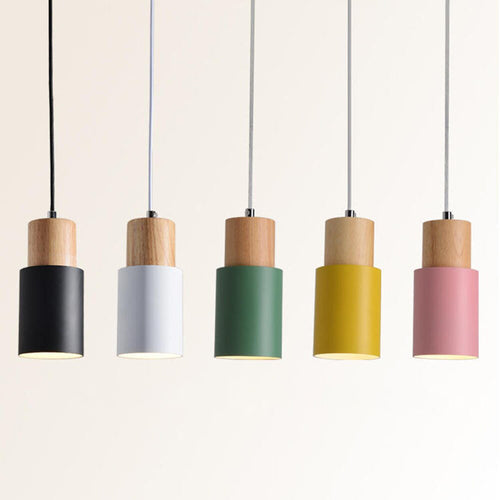 Suspension design LED avec abat-jour cylindrique Gemira
