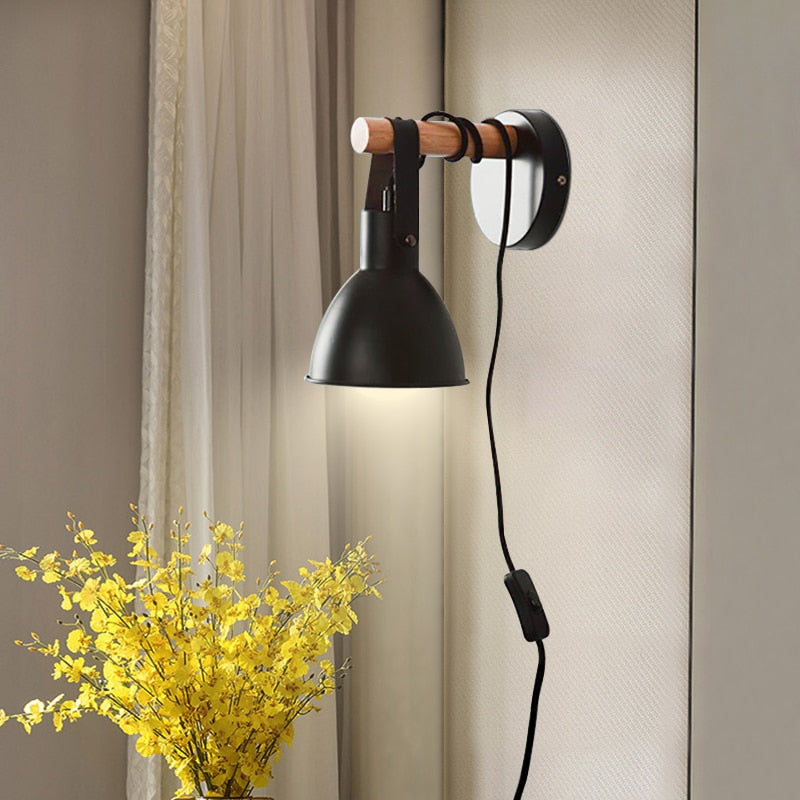 Applique murale industrielle LED avec abat-jour conique noir Nofti - vue 3 sur 6