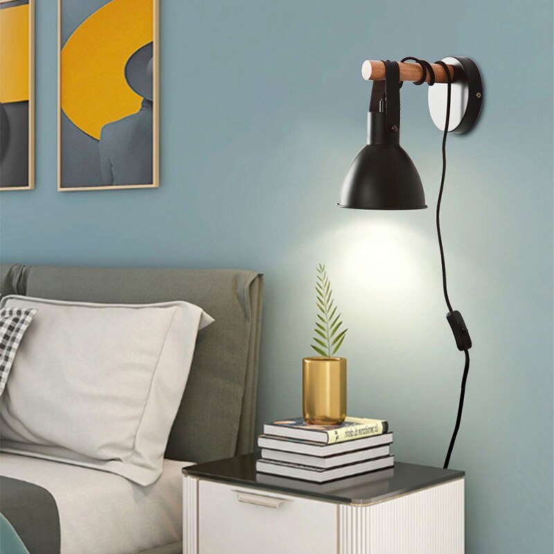 Applique murale industrielle LED avec abat-jour conique noir Nofti - vue 6 sur 6