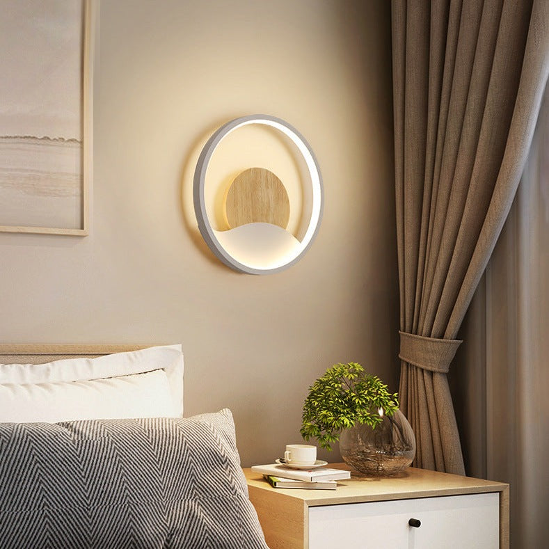 Applique murale design LED ronde avec anneau lumineux Globe - vue 2 sur 9