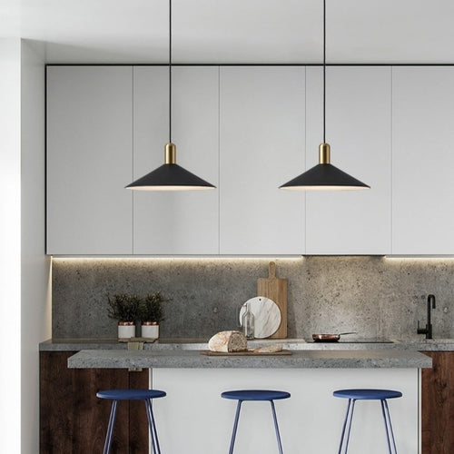 Suspension moderne LED avec abat-jour plat Sidonia - vue 3 sur 14