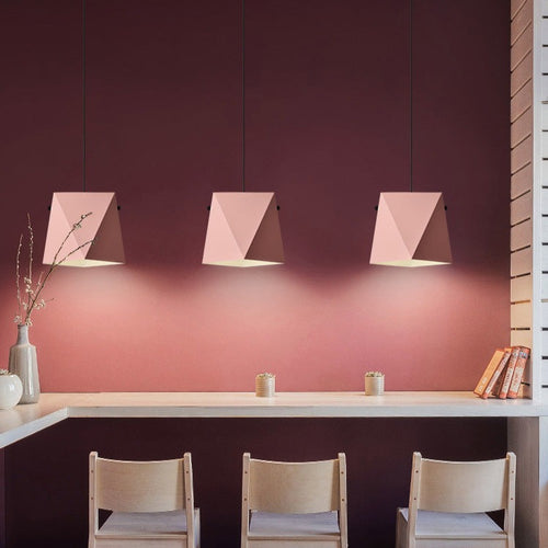 Suspension design LED avec abat-jour en métal coloré Alana - vue 3 sur 10