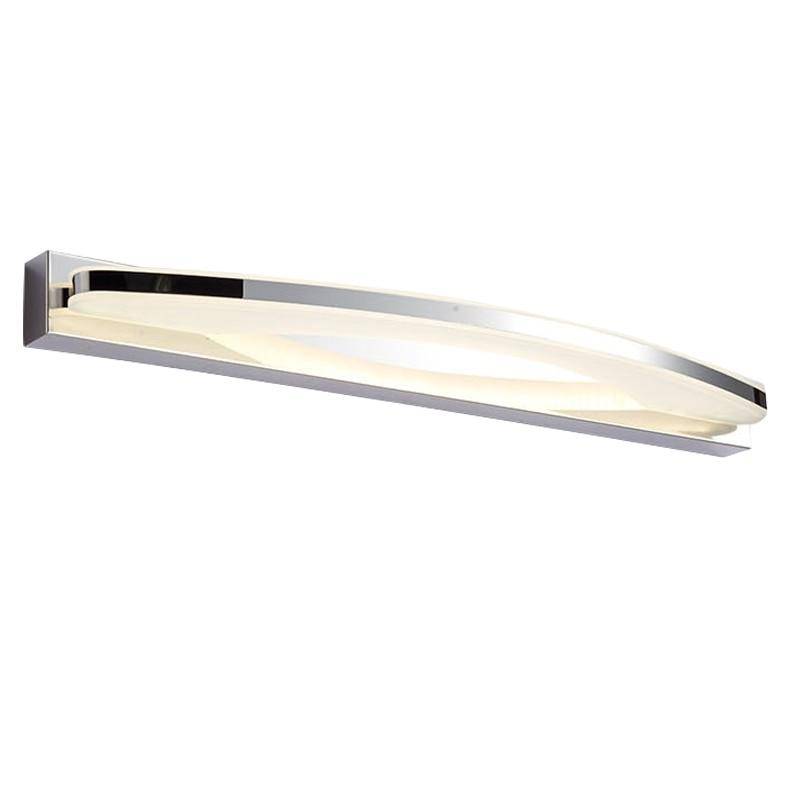 Applique murale LED pour miroir et salle de bain chromée et arrondie - vue 5 sur 4