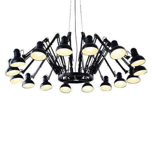 Lustre design LED en métal style industriel Spider - vue 3 sur 5