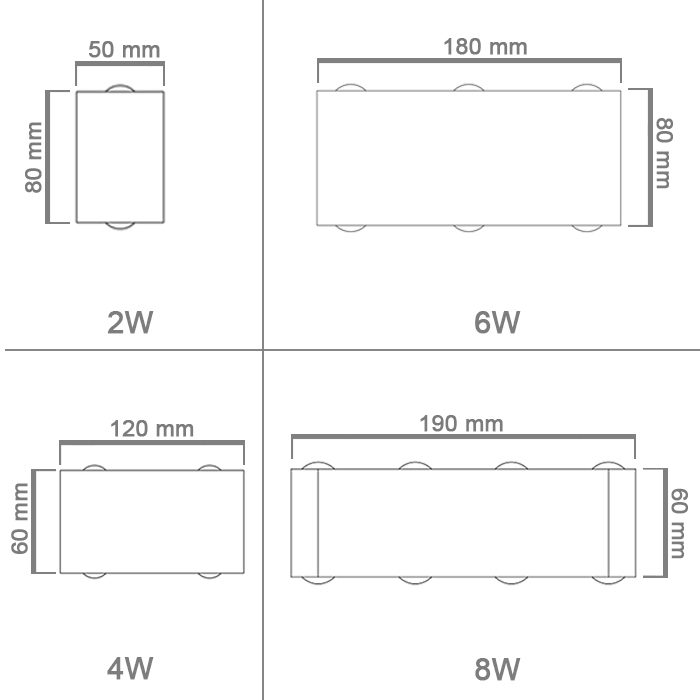 Applique murale en aluminium à LED