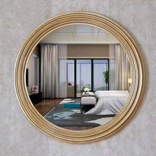 Grand miroir mural rond 68cm rétro American