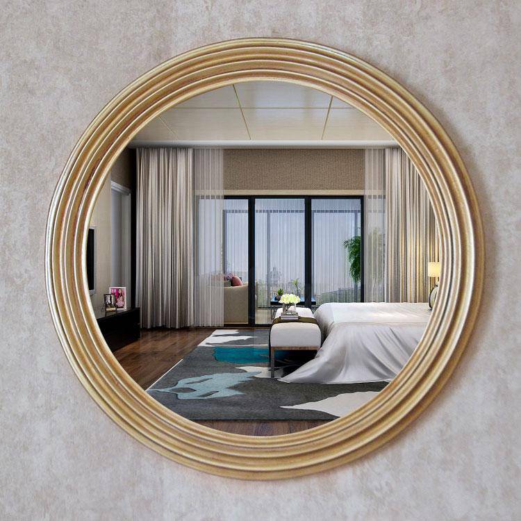 Grand miroir mural rond 68cm rétro American - vue 3 sur 4