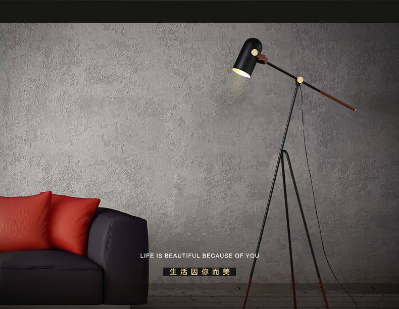 Lampadaire LED ajustable avec trois pieds Floor - vue 3 sur 3