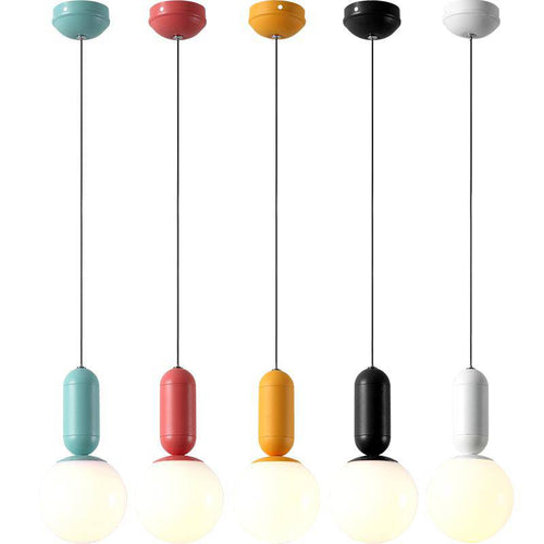 Suspension design couleurs en boule Macaron - vue 6 sur 6