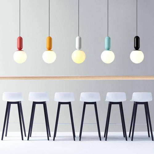 Suspension design couleurs en boule Macaron - vue 7 sur 6