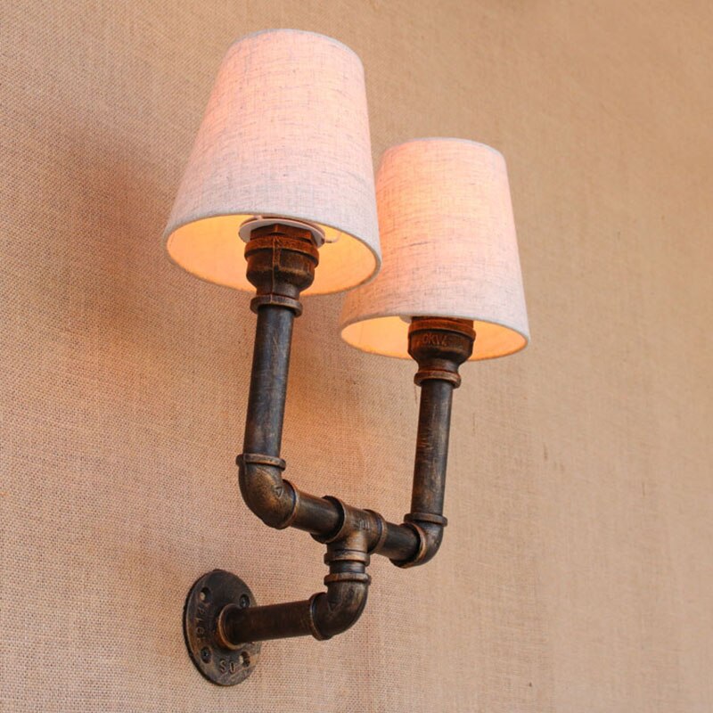 Applique murale vintage LED double abat-jours conique Saili - vue 3 sur 2