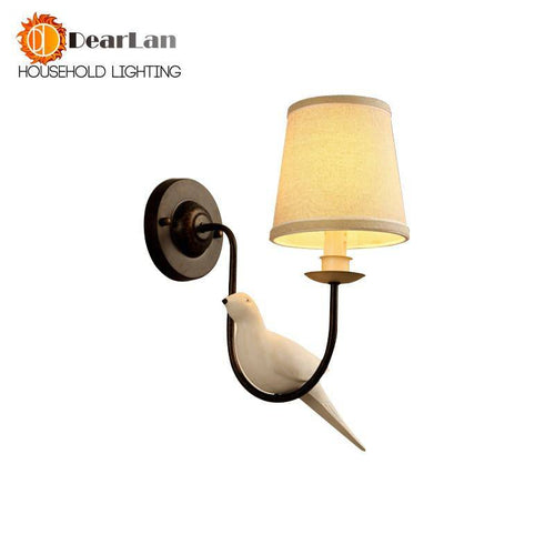 Applique murale LED avec abat-jour et oiseau perché - vue 6 sur 6