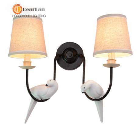 Applique murale LED avec abat-jour et oiseau perché - vue 4 sur 6