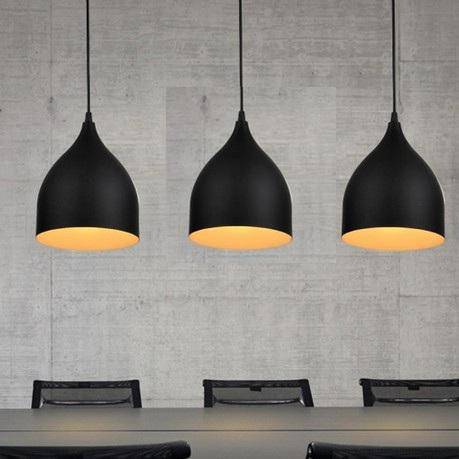Suspension LED Nordic Loft Style Noir - vue 2 sur 3