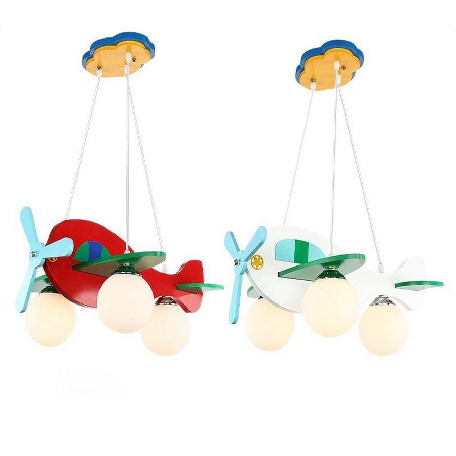 Plafonnier enfant LED avec avions en bois - vue 2 sur 5