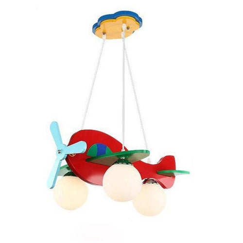 Plafonnier enfant LED avec avions en bois - vue 5 sur 5