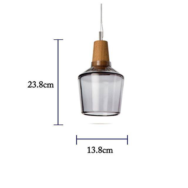 Suspension à LED en verre de différentes formes - vue 9 sur 11