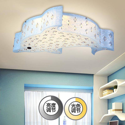 Plafonnier enfant LED en forme de dauphin - vue 2 sur 2