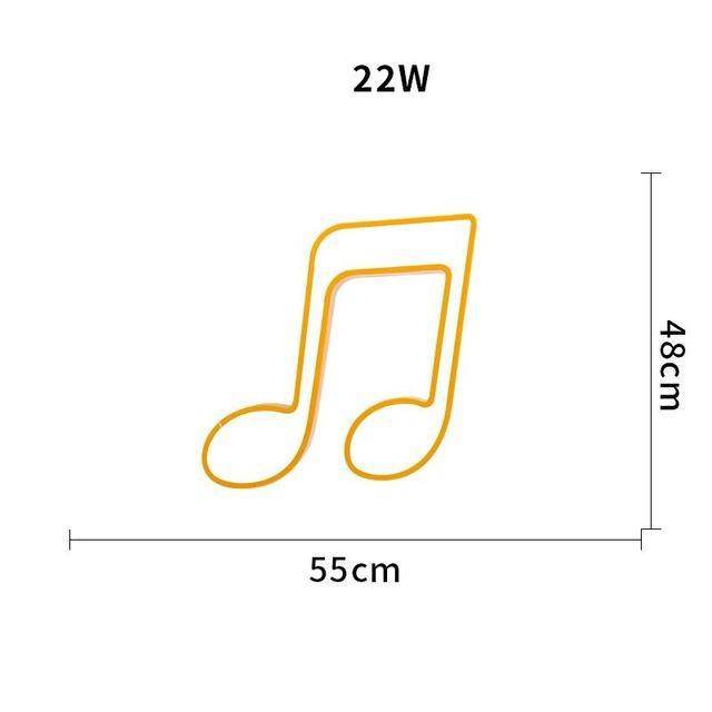 Plafonnier enfant LED en notes de musique - vue 6 sur 6