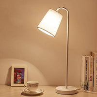 Lampe de chevet et bureau à LED avec pied droit et abat-jour