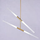 Suspension design doré en tube chic