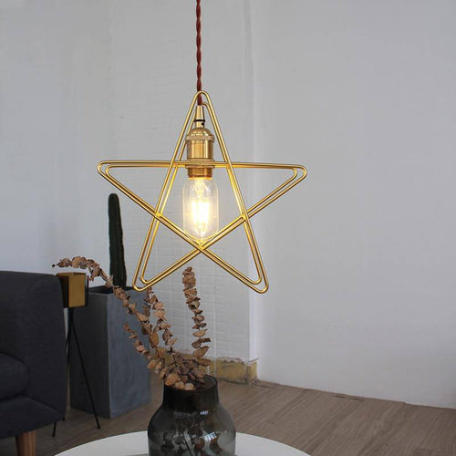 Suspension design LED style étoile en métal Loft - vue 5 sur 5