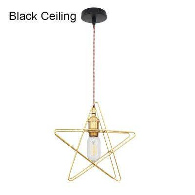 Suspension design LED style étoile en métal Loft