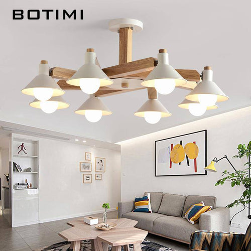 Plafonnier LED en bois Bulbs (noir ou blanc)
