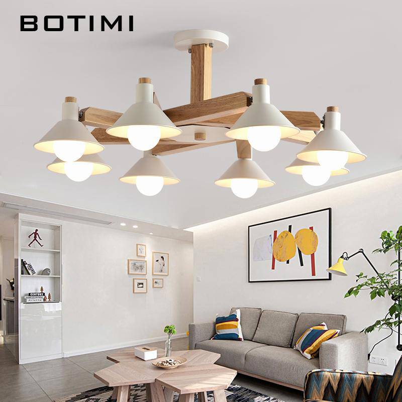 Plafonnier LED en bois Bulbs (noir ou blanc) - vue 3 sur 6