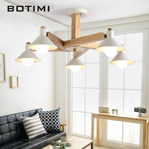 Plafonnier LED en bois Bulbs (noir ou blanc)
