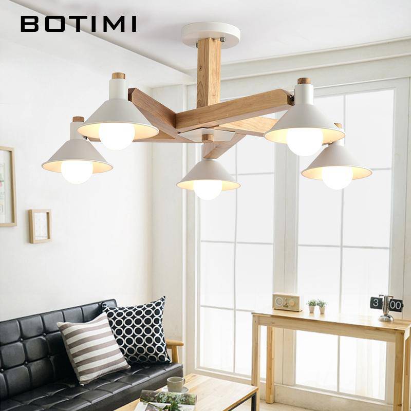 Plafonnier LED en bois Bulbs (noir ou blanc) - vue 6 sur 6