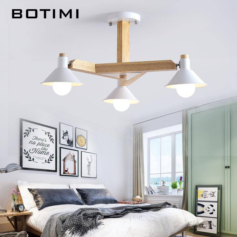 Plafonnier LED en bois Bulbs (noir ou blanc) - vue 2 sur 6
