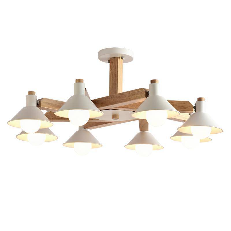 Plafonnier LED en bois Bulbs (noir ou blanc) - vue 4 sur 6