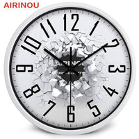 Horloge murale design style cassure 3D Effect